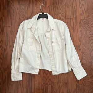Levi’s white denim shirt jacket shacket